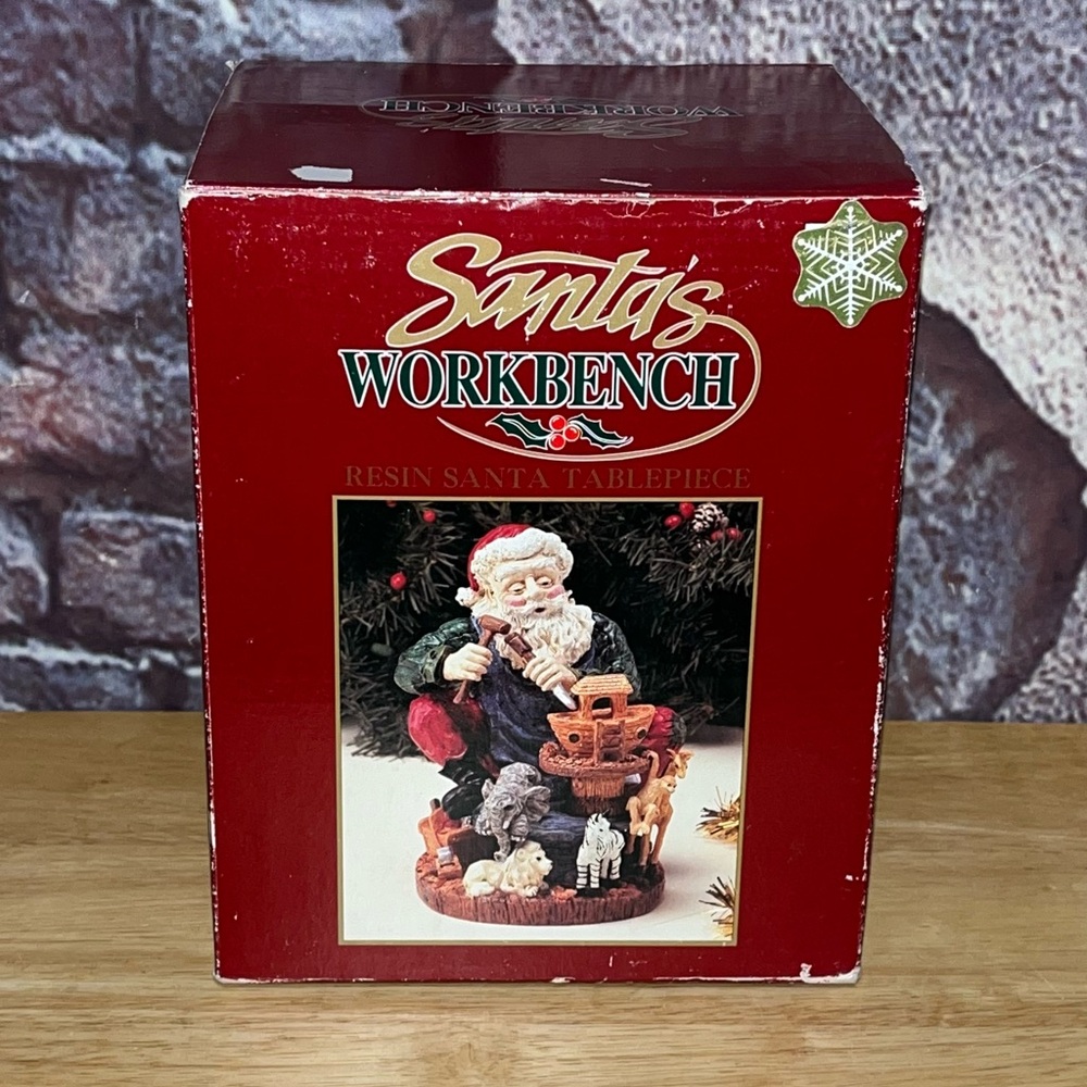 Vintage Santa's Workbench Noah's Ark Resin Tablepiece, 1996 - 7.5" Holiday Decor